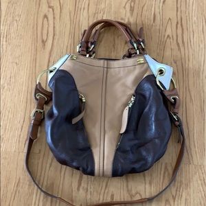 Oryany tote brown tan and white
